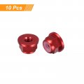 Uxcell Nylon Insert Hex Lock Nuts 10pcs M3 X 0 5mm Aluminum Alloy Self-locking Anodizing Flange Nut For Fasteners Claret