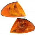 1999-2000 Bmw 323i Pair Park Signal Lights Driver And Passenger Side Marker Combo Sedan 4dr Wagon E46 W Amber Lens Bm2520104 
