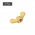 Uxcell Brass Wing Nuts M12 Butterfly Nut Hand Twist Tighten Fasteners For Furniture Machinery Electronic Equipment 2pcs