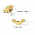 Uxcell Brass Wing Nuts M12 Butterfly Nut Hand Twist Tighten Fasteners For Furniture Machinery Electronic Equipment 2pcs