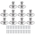 10mm Ball Stud Mounting Bracket 10pcs Round Gas Spring Struts Lift Support Brackets With 30pcs Bolts For Skylight Tool Box 