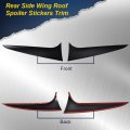 G-plus Rear Window Spoiler Side Wing Trim Cover Compatible With Bmw X4 2019-2020 All Models Matte Black