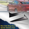 G-plus Rear Window Spoiler Side Wing Trim Cover Compatible With Bmw X4 2019-2020 All Models Matte Black