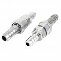 Uxcell 2 Pieces Metal Hose Barb Quick Disconnect Industrial Coupler 9mm X 13mm