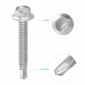 Uxcell Hex Washer Head Self Drilling Screws 12 X 1 2 410 Stainless Steel Tapping Sheet Metal Screw 50pcs