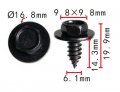 Autobahn88 Hex Head Sems Screw Compatible With Gm Oem 11500994 11509370 Pack Of 10