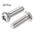 Uxcell M8x25mm Torx Security Machine Screw 20pcs Pan Head Screws Inside Column With T40 L-type Wrench 304 Stainless Steel