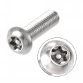 Uxcell M8x25mm Torx Security Machine Screw 20pcs Pan Head Screws Inside Column With T40 L-type Wrench 304 Stainless Steel