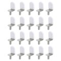 36 Pcs 1 5 Inch L-shelf Pins Bracket Peg Metal Shelf Support Pegs With Hole Holder White Cover For Cupboard Bookcases Nickel 