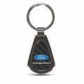 Ipick Image Compatible With Ford Fusion Real Black Carbon Fiber Gunmetal Metal Teardrop Key Chain