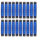 Blue Led Side Marker Lights 20 Pack 6 2835 Smd Clearance Lamps For Truck Trailer Rv Campervan Pickup Tractor Lorry Suv Boat 12v 