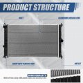 Auto Dynasty Radiator For 2010-2012 Ford Fusion Lincoln Mkz Mercury Milan Dpi 13125 1-row Aluminum Cooling With Toc 1-1 2 Inlet