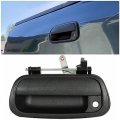 Hecasa Tailgate Handle Liftgate Latch For 2000-2006 Toyota Tundra W Keyhole Black Textured Pickup Truck Replacement 69090-0c010 