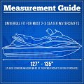 North East Harbor Black Trailerable Pwc Personal Watercraft Cover Covers Fits 2-3 Seat Or 127 -135 Length For Waverunner Sea