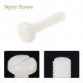Uxcell M5 X 30mm Nylon Machine Screws Pan Head Slotted Screw Fasteners 20pcs