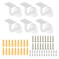 6pcs Stainless Steel Hand Rail Brackets 2 4 Flatrail Holder Hand Stairway Bracket For Square With Mounting Screw Guardrail 