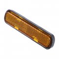 X Autohaux 4 Pcs M5x0 8 Orange Plastic Universal Rectangular Screw Mount Reflective Warning Reflector For Motorcycle Bike