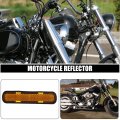 X Autohaux 4 Pcs M5x0 8 Orange Plastic Universal Rectangular Screw Mount Reflective Warning Reflector For Motorcycle Bike