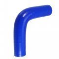 X Autohaux 1 Set 22mm 0 87 Id 90 Degree Elbow Engine Silicone Hose Blue For Car Intercooler Intake Piping With 2 Pcs Clamps