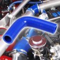 X Autohaux 1 Set 22mm 0 87 Id 90 Degree Elbow Engine Silicone Hose Blue For Car Intercooler Intake Piping With 2 Pcs Clamps