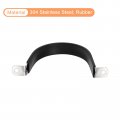 Uxcell 6pcs 77mm 3 Cable Clamp Rubber Pipe Strap Cushioned 304 Stainless Steel Hose U Shape Metal Tube Holder For Wire