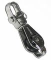 Nautos 92591- Miniblock Stainless Steel 20mm Single Swivel With Becket At The Sheave Center Axe 
