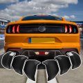Danti Tail Light Lamp Cover For Ford Mustang 2018 2019 2020 2021 2022 2023 Guard Trim Frame Bezels Exterior Accessories Smoked