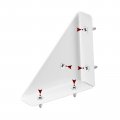 Uxcell 6pcs Angle Corner Brackets 65x19x65mm Cold Rolled Steel Braces Joining Support With Screws For Desk Bed Edge White