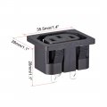 Uxcell C13 Panel Mount Plug Adapter 250v Ac 10a 3 Pins Iec Inlet Module Power Socket Straight Pack Of 5