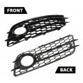 G-plus Fog Light Lamp Cover Grille Compatible With Audi A4 B8 S-line S4 Models 2008-2012 Not Fit For Standard Bumper