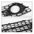 G-plus Fog Light Lamp Cover Grille Compatible With Audi A4 B8 S-line S4 Models 2008-2012 Not Fit For Standard Bumper