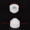 Uxcell Plastic Dome Bolt Nut Protection Cap Covers M5 8mm Hex Screw Cover White 50pcs
