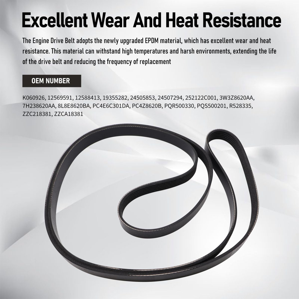 12569591 Serpentine Drive Belt For Buick Lesabre Park Avenue Riviera Chevrolet Lumina Monte Carlo Pontiac Bonneville Hyundai