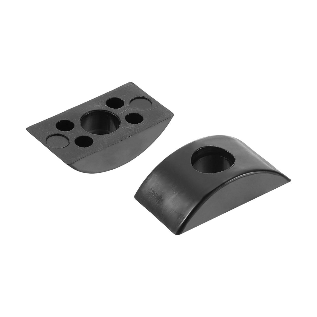 Plastic Half Moon Spacer Connector Hardware Fittings Black 8mm Hole Dia 12pcs