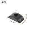 Plastic Half Moon Spacer Connector Hardware Fittings Black 8mm Hole Dia 12pcs