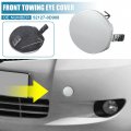 Front Bumper Tow Hook Cover Car Towing Eye Hole Replacement 52127-0d908 For Toyota Yaris 4door Sedan 2011-2013 Silver Tone