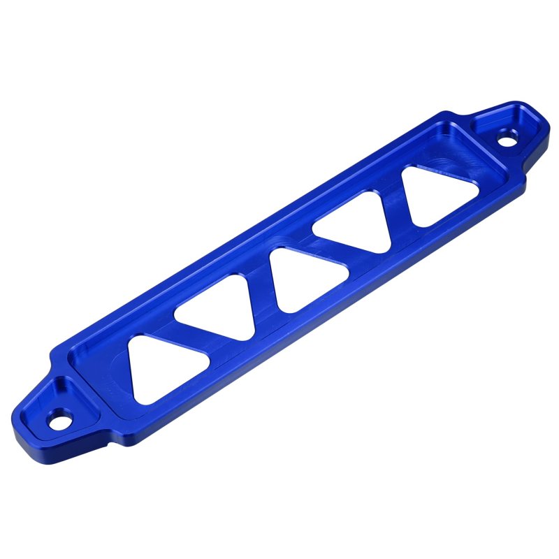 220mm Universal Hollow Aluminum Alloy Car Battery Hold Down Mount Bracket Set Blue 5 Holes 8 Inch Bolt