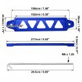 220mm Universal Hollow Aluminum Alloy Car Battery Hold Down Mount Bracket Set Blue 5 Holes 8 Inch Bolt