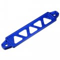 220mm Universal Hollow Aluminum Alloy Car Battery Hold Down Mount Bracket Set Blue 5 Holes 8 Inch Bolt