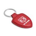 Ram Logo Red Shield-shape Style Genuine Leather Key Chain Official Licensed