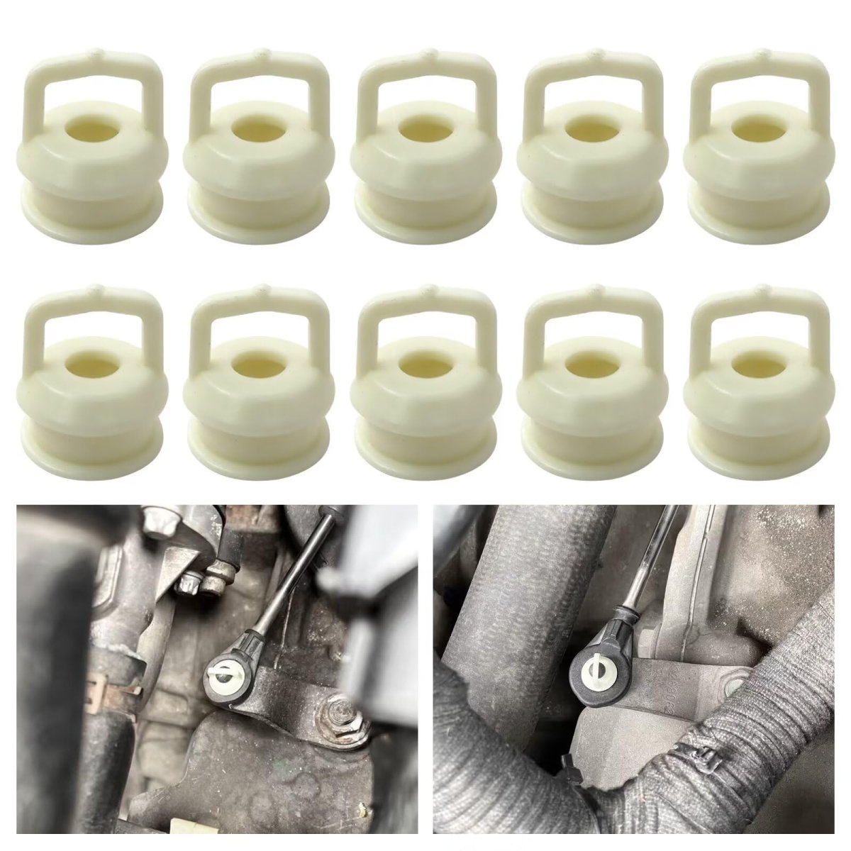 10pcs New Auto Shifter Cable Linkage Bushing Rubber Repair Kit For Chevrolet Silverado White