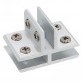 Uxcell T-shaped Glass Clamp For 5-8mm Thickness Adjustable Shelf Support Bracket Aluminum Alloy Clip Holder