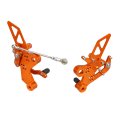 Nicecnc Orange Adjustable Rearsets Aluminum Foot Pedalrest Foot Pegs For 790 Duke 2018-2023 890 2020-2023 