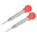 Automatic Center Punch 5-inch Spring-loaded Hole Puncher Marker Hand Tool Adjustable Silver Tone With Cap For Wood Metal 
