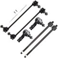 6 Piece Tie Rod End And Sway Bar Link Kit For Ford Focus 2000 To 2006 Es3587 Es3588 Ev419 K80066 Set 
