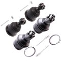 Front Suspension Set Of 4 Lower Ball Joint Upper Fit 2006-2008 For Dodge Ram 1500 2003-2010 2500 3500 2011-2013 