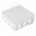 Outdoor Electrical Junction Box 8 In X Waterproof Plastic Weatherproof Enclosure With Cover White Ifc-jb-ls 
