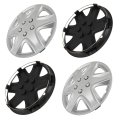 Snap On 15 In Silver Universal Hubcap Wheel Covers For Car Truck Suv Durable Abs Plastic Hub Acura Chevrolet Dodge Ford Honda 