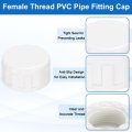 5pcs 3 4 Inch Pt Female Thread Pvc Pipe Fitting Cap Cleanout Water Drain End Caps Plug Socket Fittings With Gasket For Heater