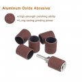 Uxcell 12 Pcs 3 4 Inch Sanding Sleeves Sandpaper Set 80 Grit With 0 79 Drum Mandrels For Rotary Tools